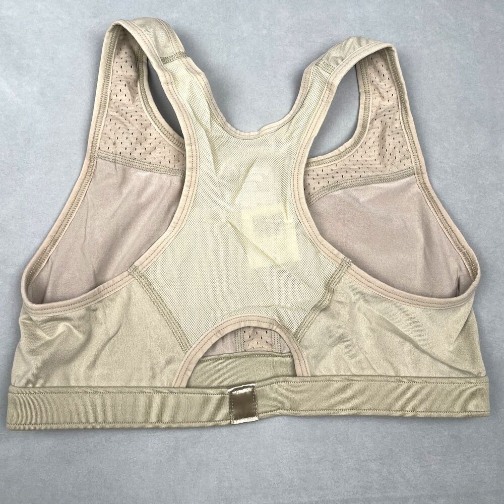 Patagonia Capilene Sports Bra Women M Desert Tan Racer Back USA Made Activewear - Picture 2 of 8